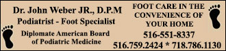 Dr. John J. Weber, Jr DPM Wide Sponsorship Banner